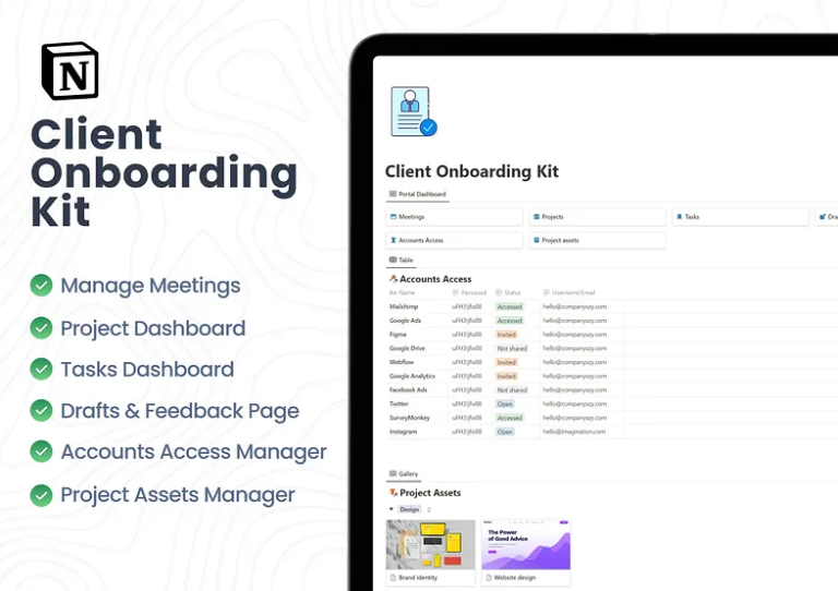 Client Onboarding Kit Notion Template