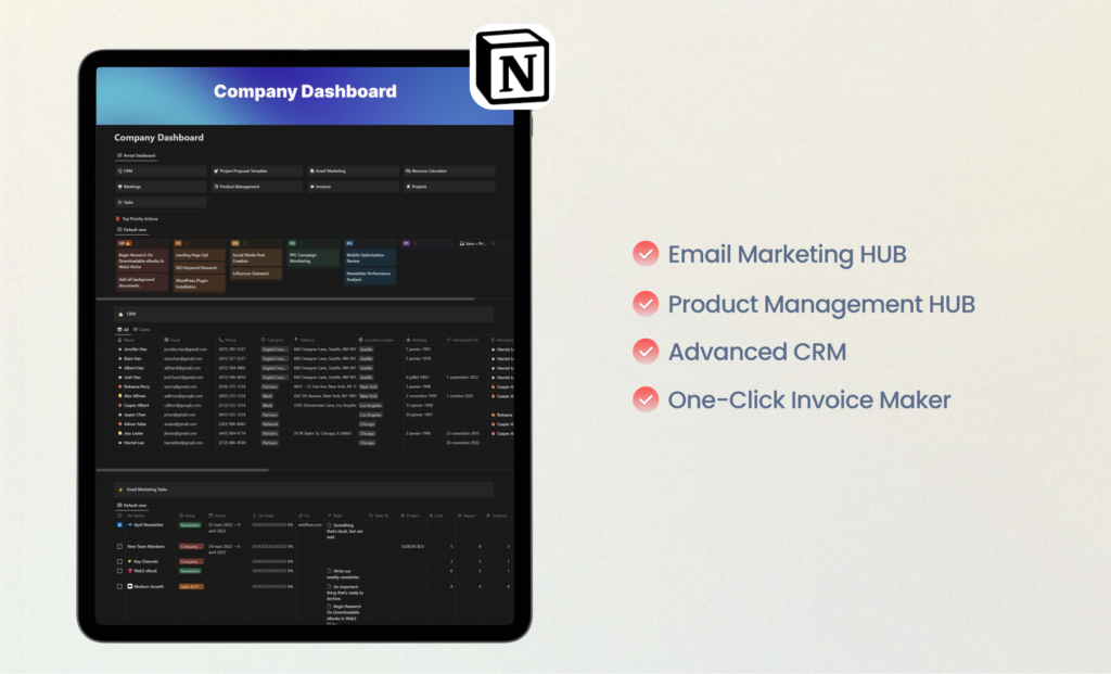 8 Best Notion Templates for Marketing (Facebook Ads, Email Marketing, SEO, Strategy & More)